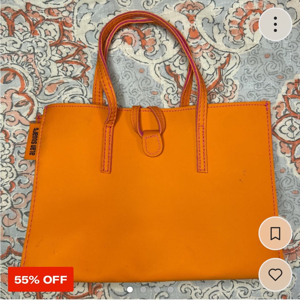 Alan Stuart Vibrant Orange Tote